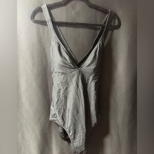 J. Crew Black V-Neck Swimsuit